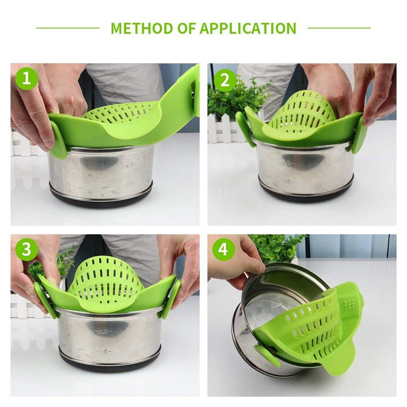 No Spill Pot Strainer