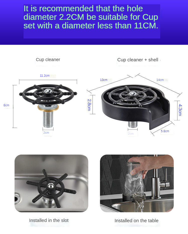 Automatic Faucet Glass Rinser
